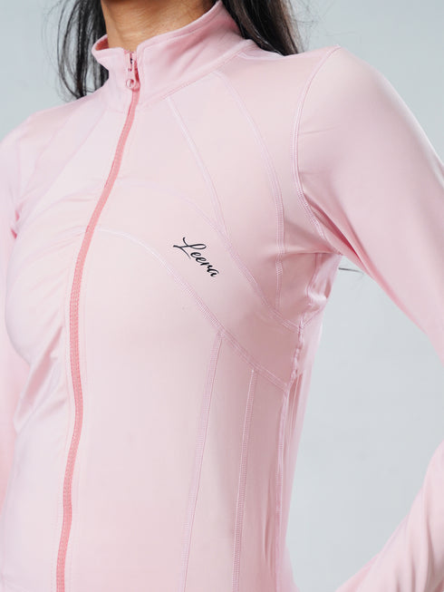 Leera SculptZip Jacket in Pink