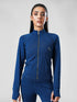Leera SculptZip Jacket in Teal Blue