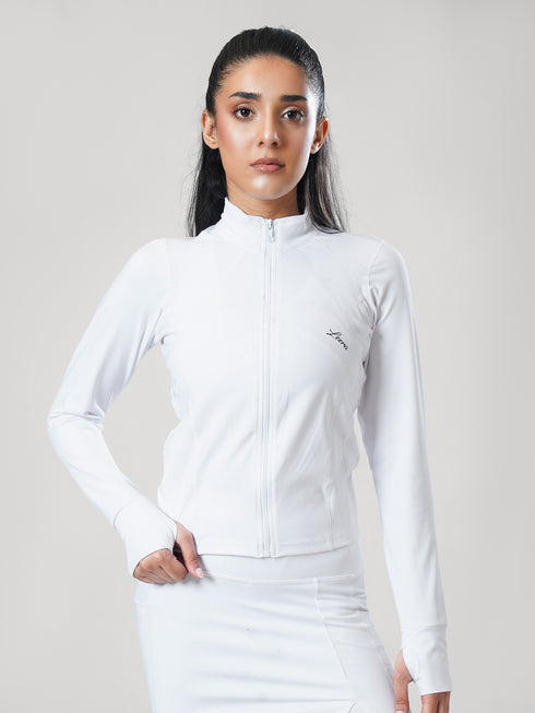 Leera SculptZip Jacket in White