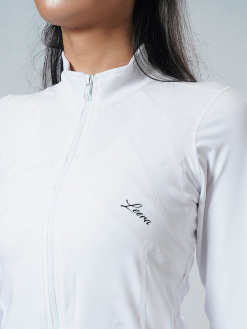 Leera SculptZip Jacket in White