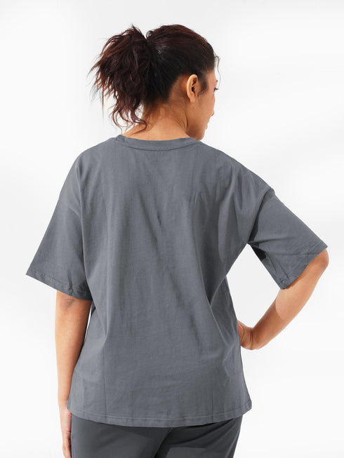 LEERA Grey Oversized Tee