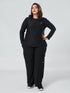 EmpowerFit Performance Top in Black Texture ( Plus Size )