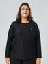 EmpowerFit Performance Top in Black Texture ( Plus Size )