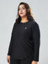 EmpowerFit Performance Top in Black Texture ( Plus Size )