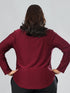 EmpowerFit Performance Top in Maroon Texture ( Plus Size )