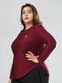 EmpowerFit Performance Top in Maroon Texture ( Plus Size )