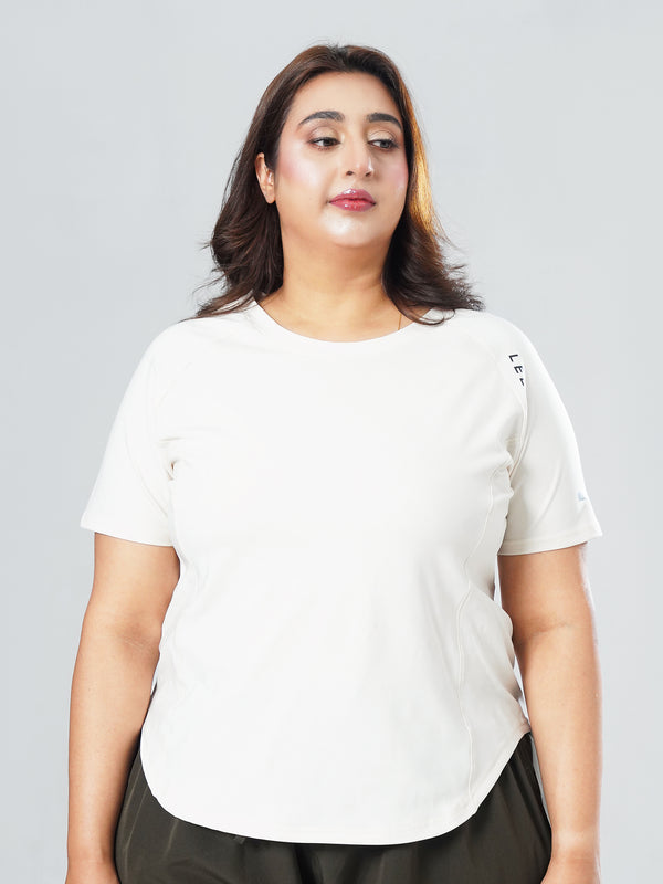 CurveActive Tee in Beige ( Plus Size )