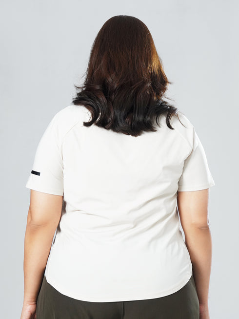 CurveActive Tee in Beige ( Plus Size )