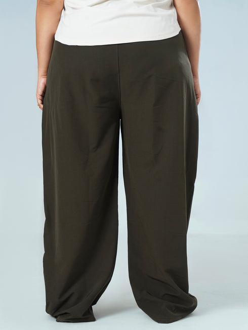 Comfort Core High Rise Jogger in Olive ( PLUS SIZE )