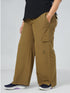Modest Straight Fit Cargo Joggers in Coyote Brown ( PLUS SIZE )