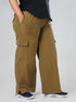 Modest Straight Fit Cargo Joggers in Coyote Brown ( PLUS SIZE )