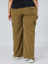 Modest Straight Fit Cargo Joggers in Coyote Brown ( PLUS SIZE )
