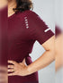 CurveActive Tee in Maroon Texture ( Plus Size )