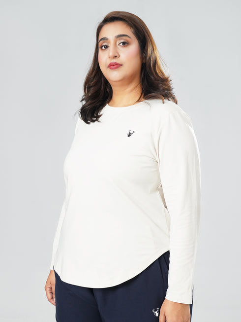 EmpowerFit Performance Top in Beige ( Plus Size )
