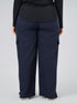 Modest Straight Fit Cargo Joggers in Navy Blue ( PLUS SIZE )