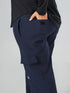 Modest Straight Fit Cargo Joggers in Navy Blue ( PLUS SIZE )