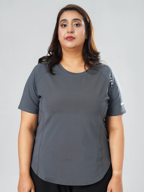 CurveActive Tee in Grey ( Plus Size )