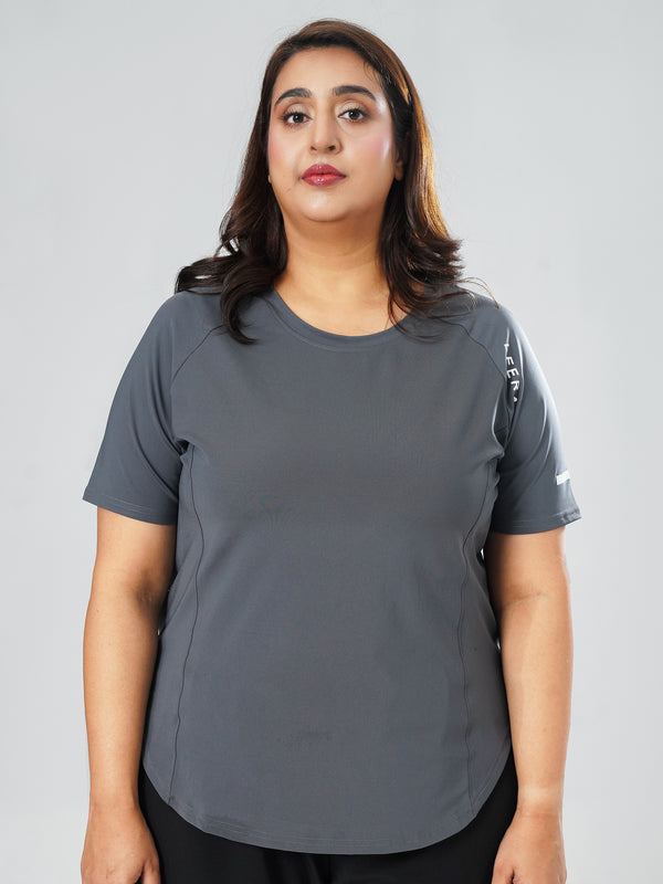 CurveActive Tee in Grey ( Plus Size )