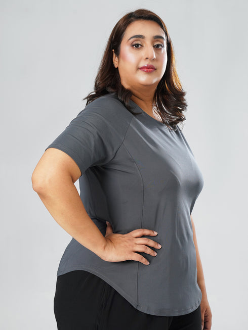 CurveActive Tee in Grey ( Plus Size )