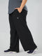 Comfort Core High Rise Jogger in Black ( PLUS SIZE )