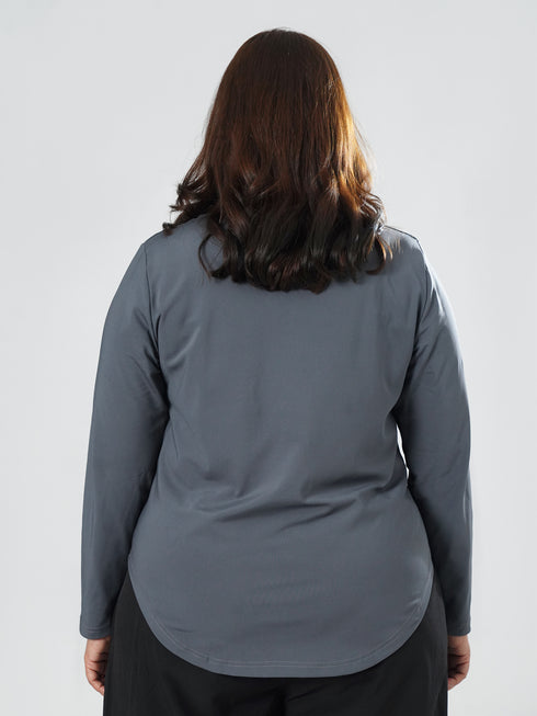 EmpowerFit Performance Top in Grey ( Plus Size )
