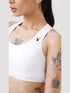 Athletic Non Padded Sports Bra in White