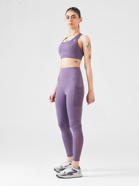Athletic Non Padded Sports Bra in Purple