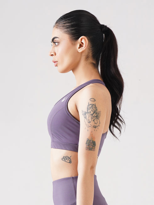 Athletic Non Padded Sports Bra in Purple