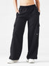 Modest Straight Fit Cargo Joggers in Black