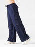 Modest Straight Fit Cargo Joggers in Blue