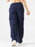 Modest Straight Fit Cargo Joggers in Blue