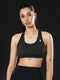 Athletic Non Padded Sports Bra in Galaxy Charcoal