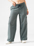 Modest Straight Fit Cargo Joggers in Nickel