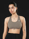 Athletic Non Padded Sports Bra in Dust Brown