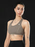 Athletic Non Padded Sports Bra in Dust Brown