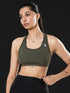 Athletic Non Padded Sports Bra in Olive
