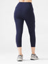 Dots Pocket Capri Legging in Blue