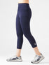 Dots Pocket Capri Legging in Blue