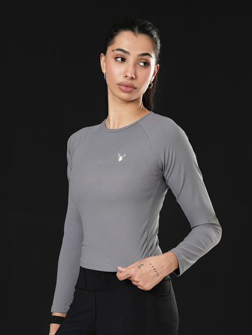 Dynamic Flex Long Sleeve Tee in Grey