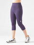 Leera Cropped Capri Pocket Legging in Purple