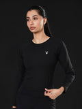 Dynamic Flex Long Sleeve Tee in Black
