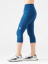 Leera Cropped Capri Pocket Legging in Teal