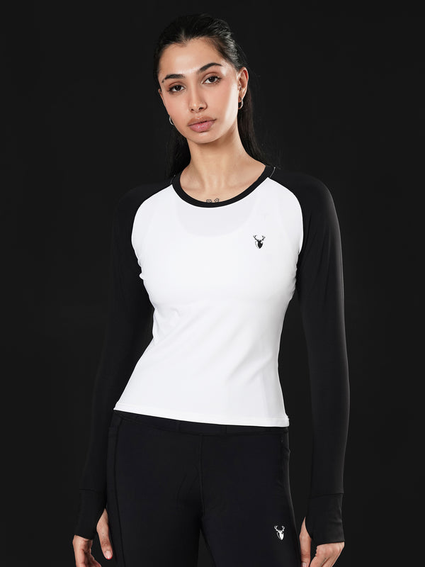 Evolve Performance Fitted Top in Black/White