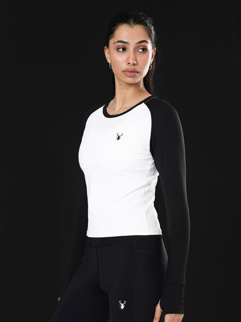 Evolve Performance Fitted Top in Black/White