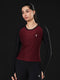 Evolve Performance Fitted Top in Maroon/Charcoal