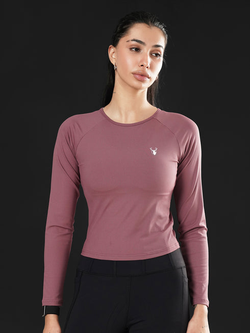 Dynamic Flex Long Sleeve Tee in Dull Rose