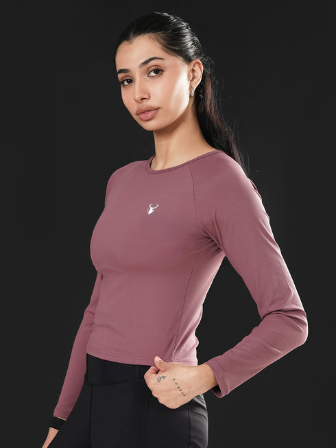 Dynamic Flex Long Sleeve Tee in Dull Rose