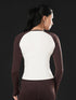 Evolve Performance Fitted Top in Brown/Beige