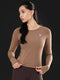 Leera Performance Fitted Tee in Coyote Brown