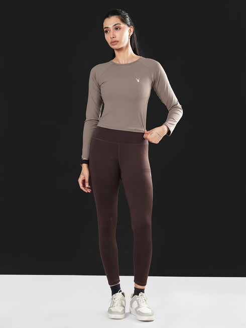 Dynamic Flex Long Sleeve Tee in Dust Brown